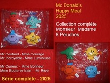 LOT complet  8 PELUCHES Mr Mme