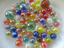 Lot de 58 billes et calots vintage ARC EN CIEL RAINBOW jeu plein air LOT 3