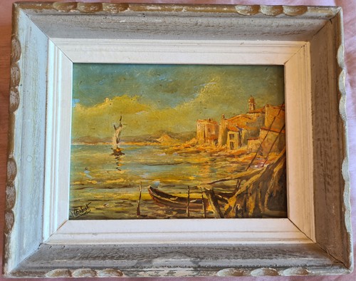 Chabot tableau marine huile - j.,