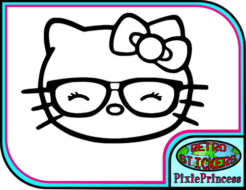 Hello kitty autocollant - hello,
