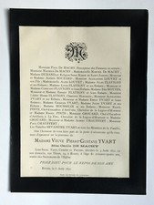 MACHY YVART Bouzard Flavigny FAIRE PART Louvet Grouard Chauffert Sevaistre 1891