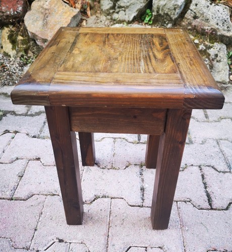 Vintage tabouret bois porte - bois,