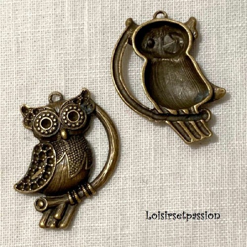 Charm breloque chouette - charm,