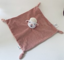 5840🌟Doudou Plat Mouchoir Robeez Mouton Agneau Vieux Rose Blanc
