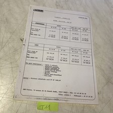 UMM 4x4 liste prix tarif 1989