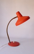 LAMPE À POSER EN MÉTAL BUREAU ANNÉE 50 VINTAGE DESIGN ALUMINOR 1950