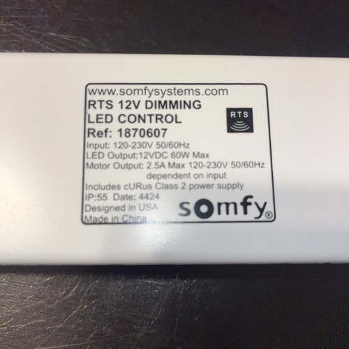 Somfy dimming control - somfy, led