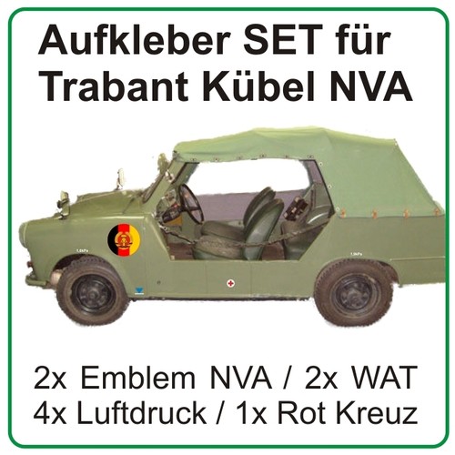 Sticker set for trabant bucket - set,
