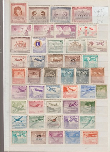 443 timbre poste chili lot - timbre,