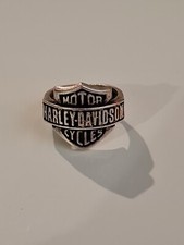 BAGUE ANCIENNE HARLEY DAVIDSON MOTOR CYCLES MOTO BICKER ARGENT 925 ?? OU METAL ?