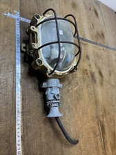 N. 2 lampe Ancienne Hublot Industriel Mapelec Lamp Cour Applique Extérieur