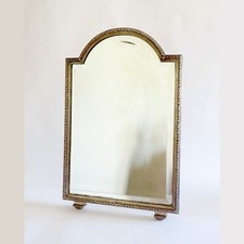 Rare miroir de table de Risler et Carré en argent minerve de style Louis XVI,