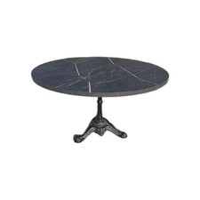 Table guéridon de bistrot avec plateau Imitation Marbre 120 Cms De Diamètre 