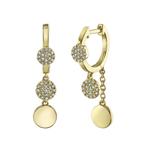 14k jaune cercle disque - or,