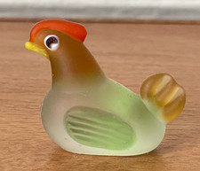 Superbe Fève en Verre Poule