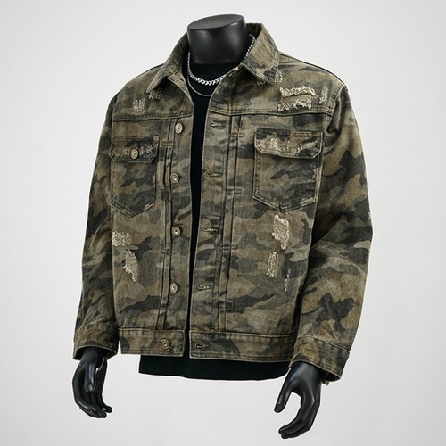 Veste jean camouflage - jean,