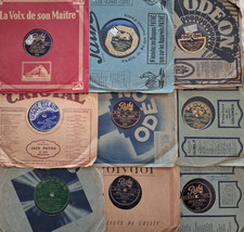 Lot de 9 disques 78 tours