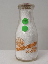 TRPP Milk Bottle Syracuse Guernsey Dairy Co-Op Inc Syracuse NY ONONDAGA COUNTY 
