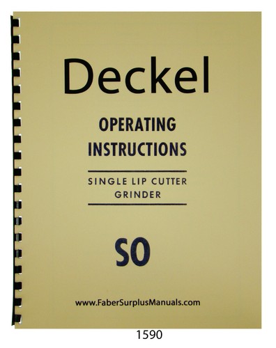 Deckel single lip cutter - single,