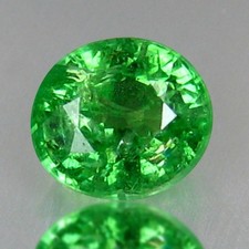 1,19 CTS 6,29 X 5,66 MM OVALE, PIERRE PRÉCIEUSE GRENAT VERT TSAVORITE 100 %...