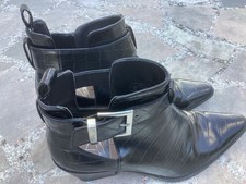 BOTTINES ZARA taille 37 Noires Style Croco