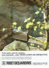 publicité Advertising 0423  1965 transistor Ribet-Desjardins MF  emmenons vacanc