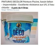 6 pots de 4L blanc de peinture