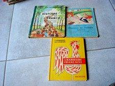 Histoire Grammaire lot 3 livres scolaires anciens