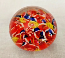 PRESSE PAPIER SULFURE INCLUSION MILLEFIORI SOUVENIR DE VENISE BEL ETAT