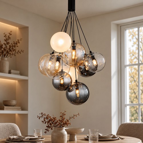 Globo lampe suspendue noire - suspendue,