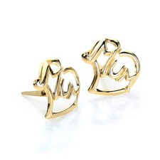 Boucles d'Oreilles Mum en Or