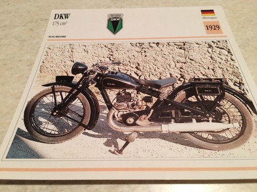 Carte moto dkw - cm3, 1929