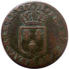 Louis XV Sol dit "à la vieille tête" 1771 W Lille