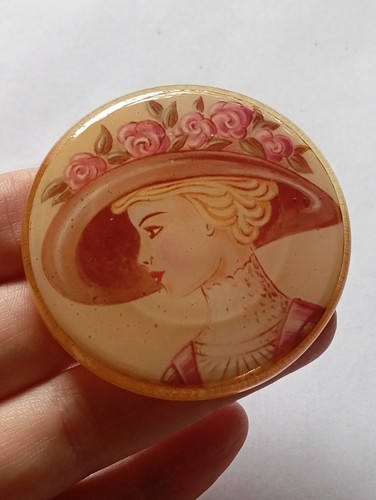 Broche vintage resine - en,