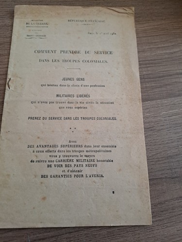 Livret troupes coloniales - livret,