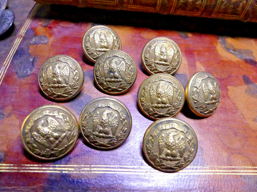 Lot boutons aigle ii - 9, l'aigle