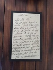 Lettre manuscrite mère d'Yvette 1918 - Correspondance intime - Mémoire guerre