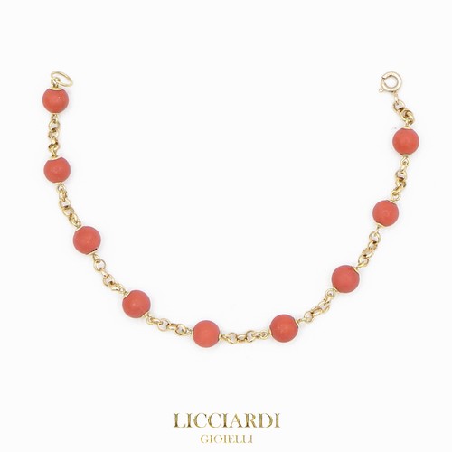 Bracelet femme chaîne corail