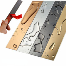 Moulure Murale Autocollante En Acier Inoxydable Plat De 300Cm