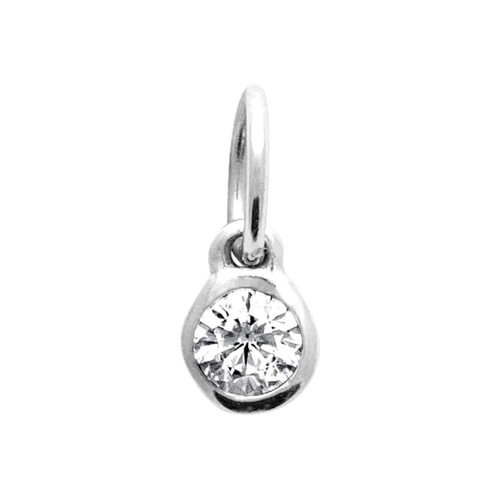 Pendentif solitaire oxyde - , de