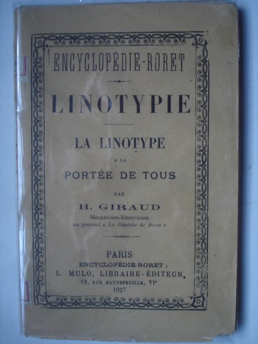 Linotypie par giraud 1927 - linotypie,