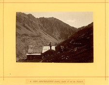 France, Les Aiguillettes (2546 m.), chalet et Col du Couard  Vintage albumen pri