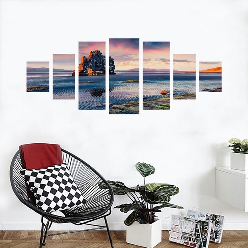 Beau lac île impression - 3d, 03