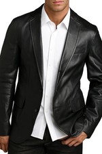 Homme Cuir Véritable Blazer