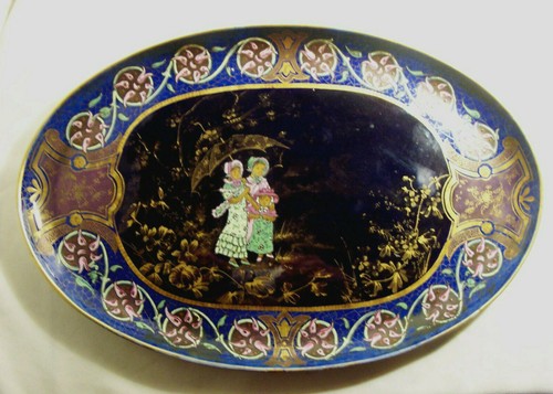 Plateau art nouveau porcelaine - plateau,