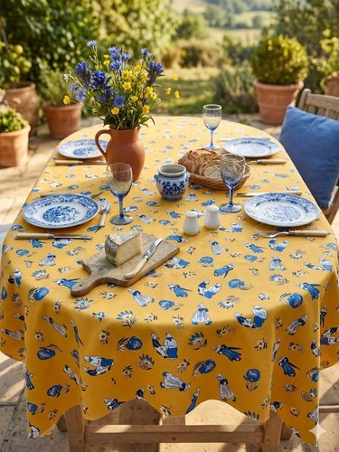 Nappe rectangulaire jaune - jaune, &