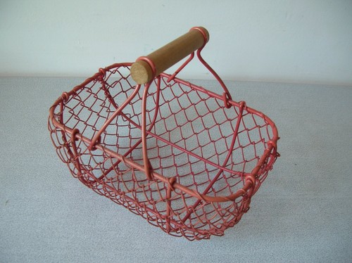 Panier métal rouge - panier,
