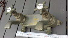 Ancien robinet de baignoire de lavabo en bronze chromé CHAUD FROID