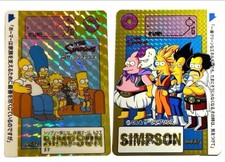 Carte Dragon Ball Simpson Card 911 Carddass Jumbo Puzzle Crossover Simpsons