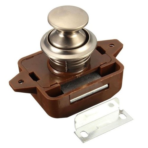 Verrou bouton poussoir - verrou, bouton-poussoir